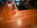 Heart pine wood top with butterfly dovetails