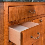 Tiger maple dovetailed drawers